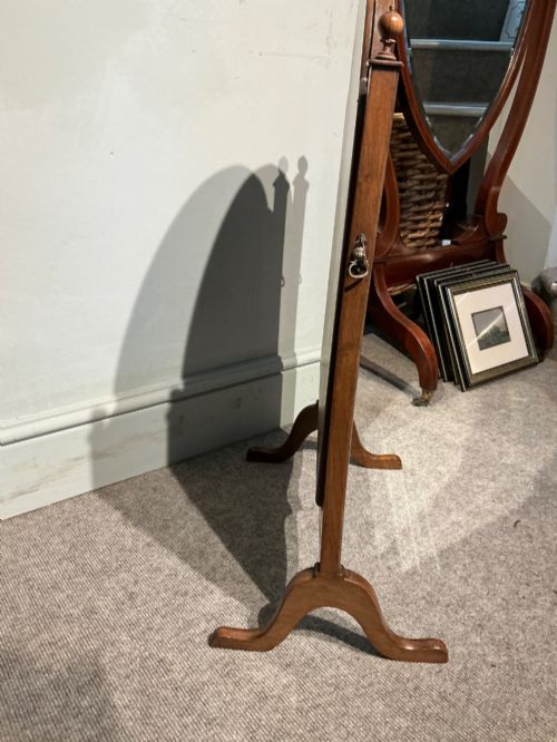 ANTIQUE WALNUT TABLE MIRROR - ADDITIONAL PHOTO 4