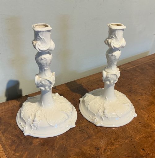 Pair of Nymphenburg Candlesticks