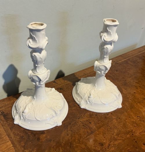 Pair of Nymphenburg Candlesticks
