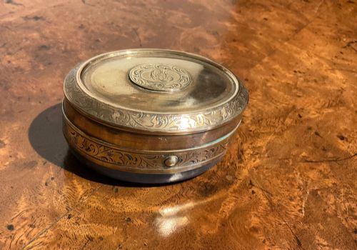 Victorian Brass Travelling Inkwell