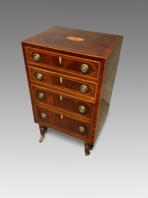 19th Century Inlaid Mahogany Work Table