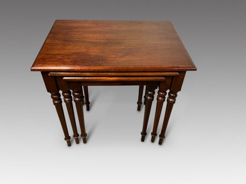 Mahogany Nest of Three Tables