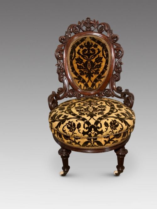 Victorian Mahogany Salon Chair