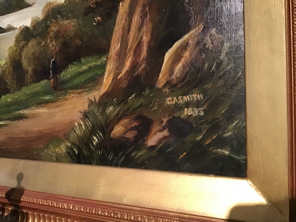 Antique landscape oil painting  View II