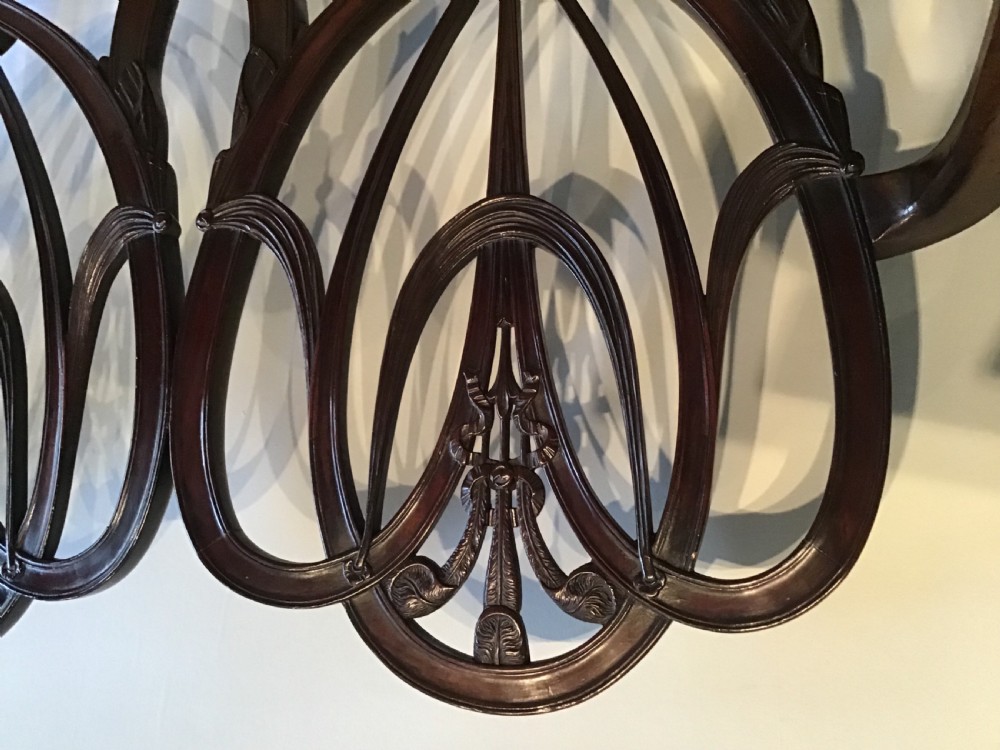 Antique mahogany chair back settee View II