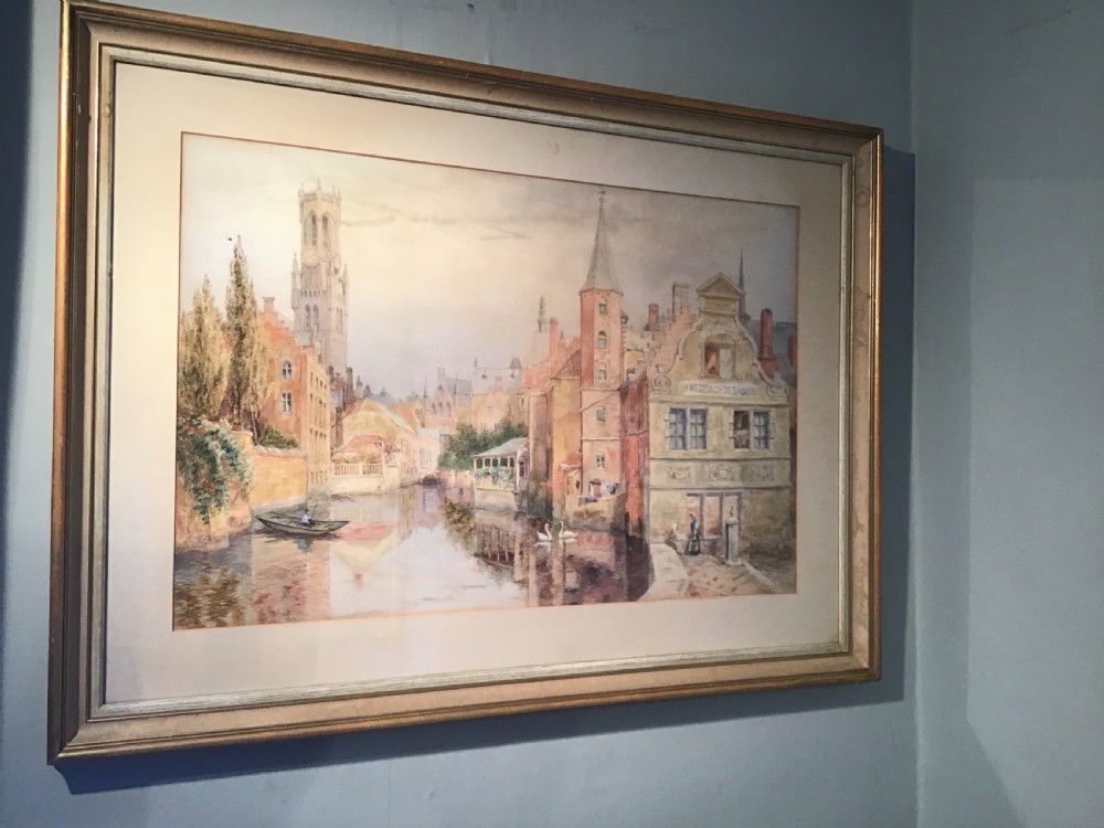 Antique watercolour - Bruges