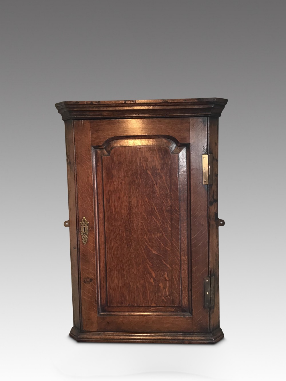 Georgian oak corner cabinet