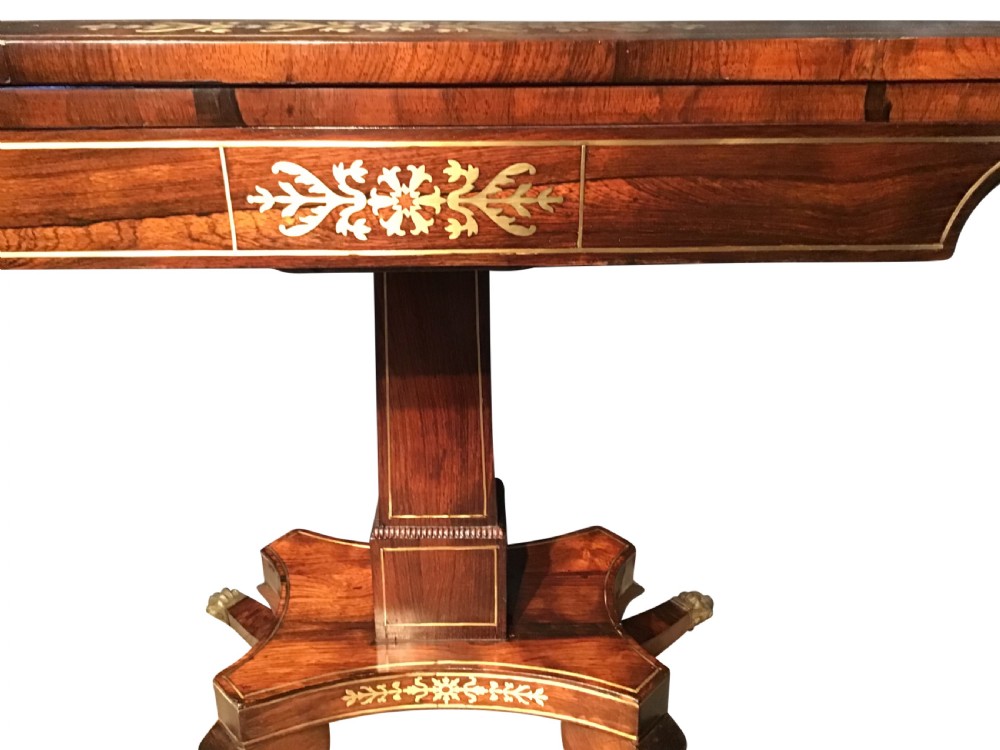 Regency Rosewood card table View III