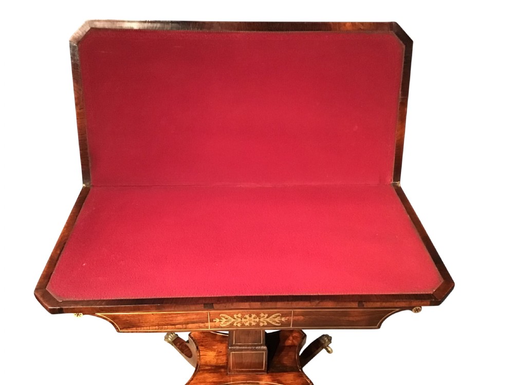 Regency Rosewood card table View V