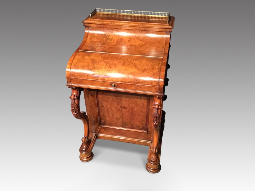 Victorian walnut Davenport