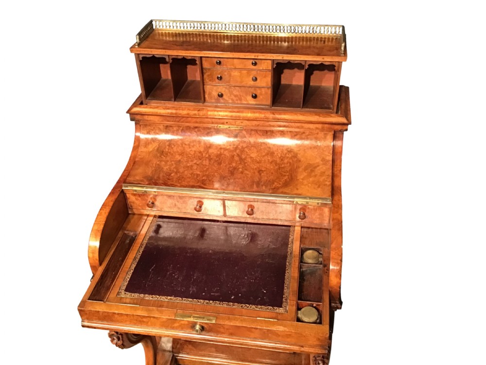 Victorian walnut Davenport View III