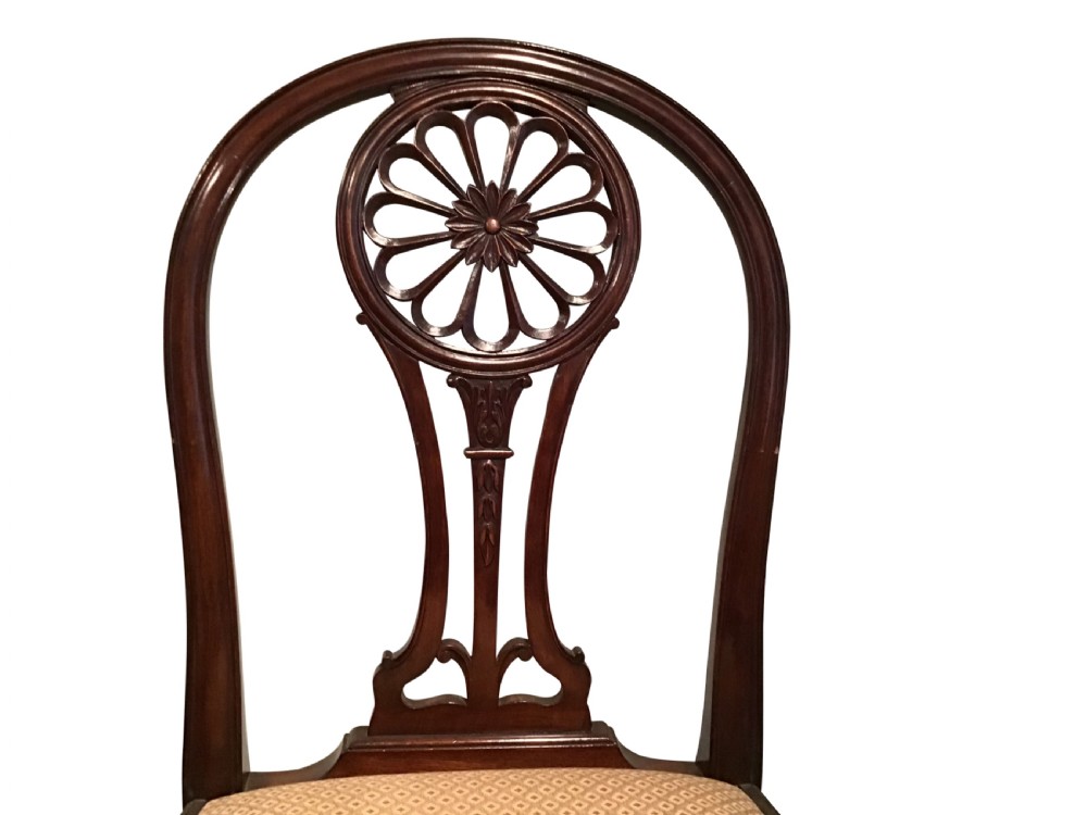 Set of eight antique dining chairs View III