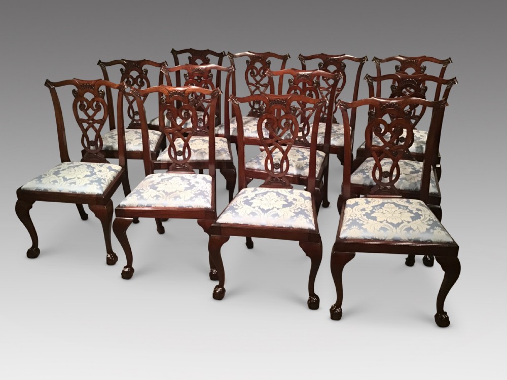 Set of 12 antique mahogany chairs