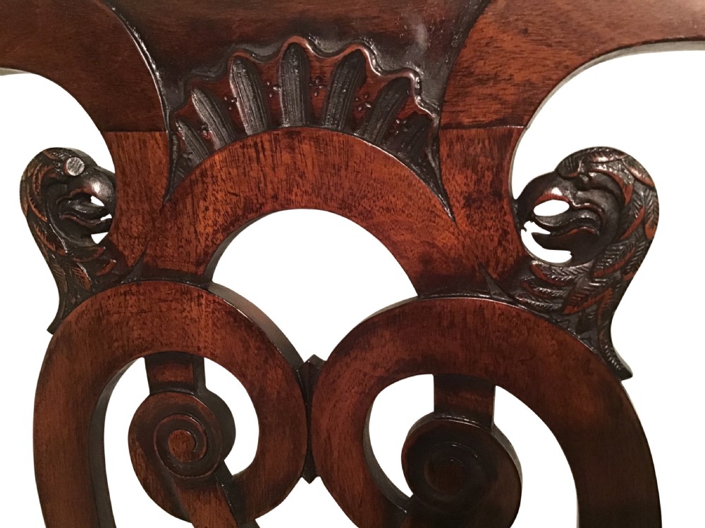 Set of 12 antique mahogany chairs View III