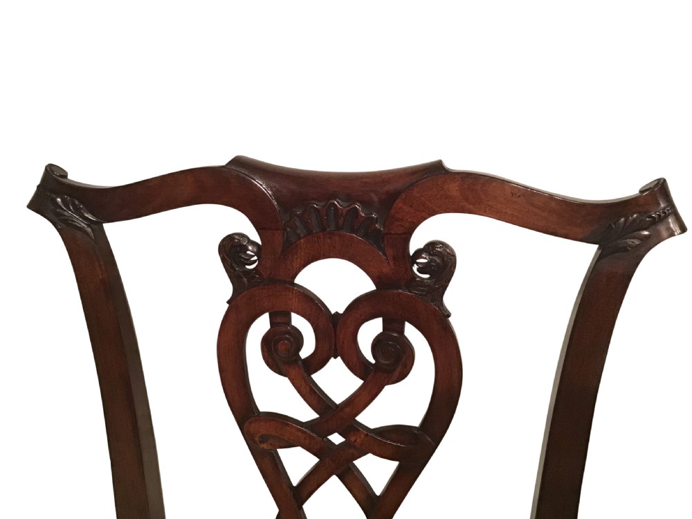 Set of 12 antique mahogany chairs View V