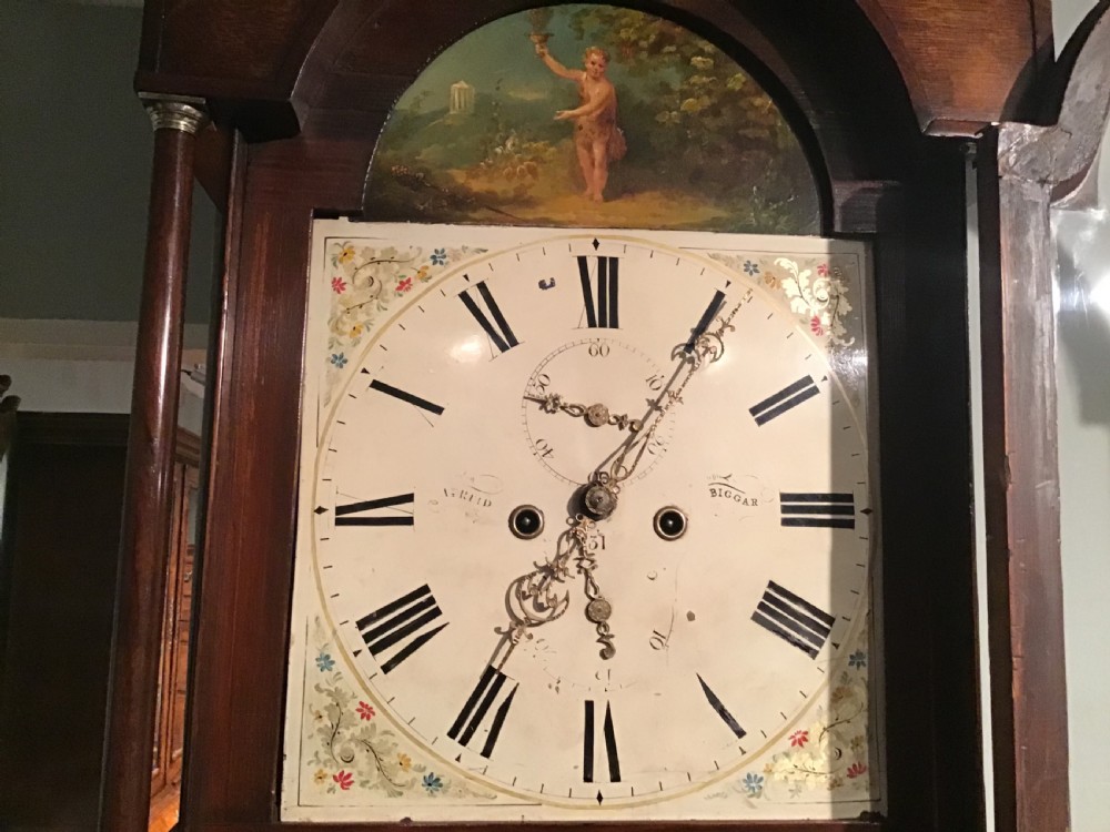 Antique Scottish oak longcase clock View III