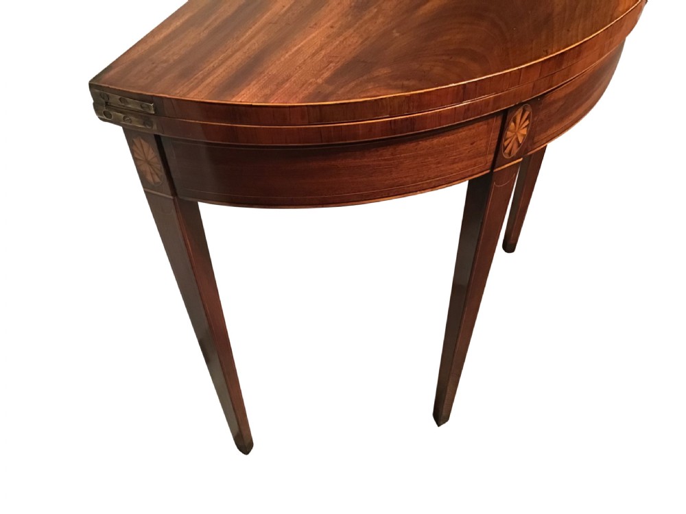 Georgian demi lune tea table View IV