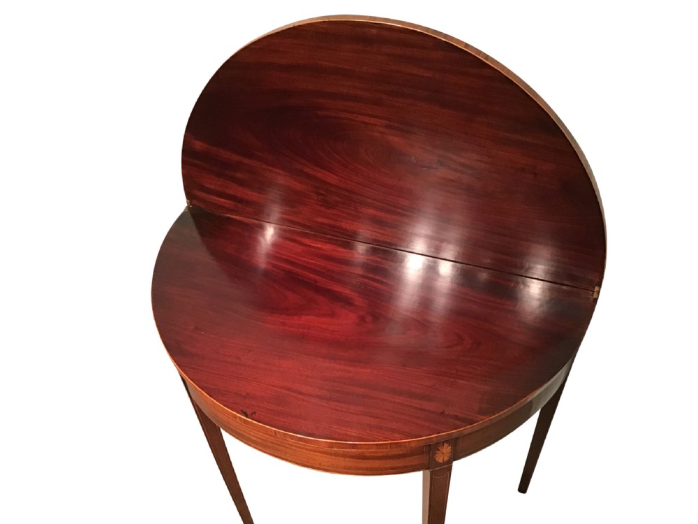 Georgian demi lune tea table View V