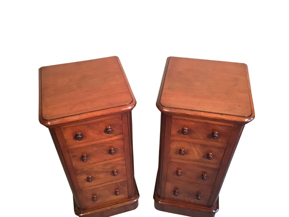 Pair of Victorian mahogany chest of drawers View II