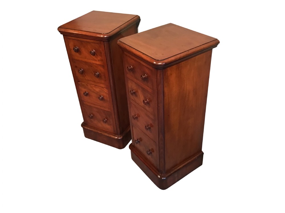 Pair of Victorian mahogany chest of drawers View IV