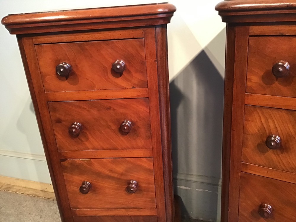 Pair of Victorian mahogany chest of drawers View V