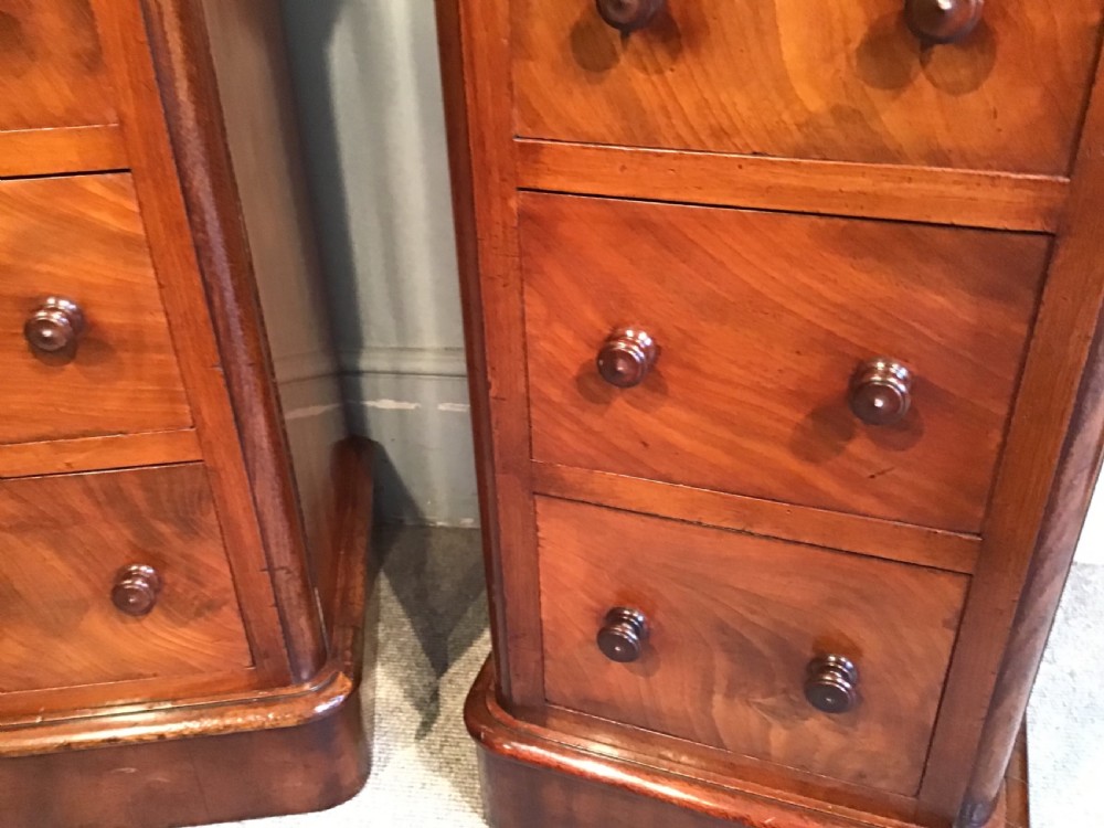 Pair of Victorian mahogany chest of drawers View VI