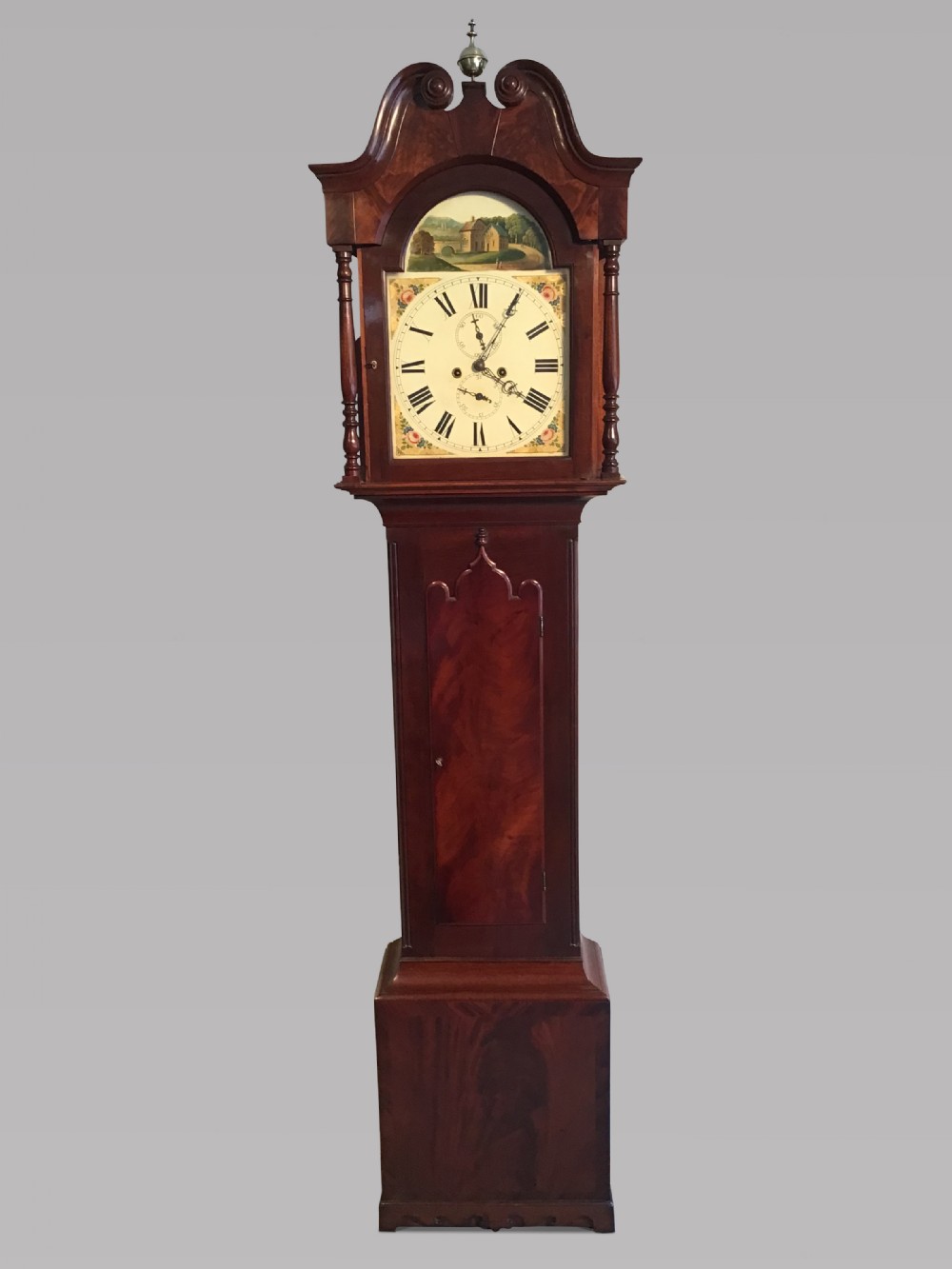 Antique mahogany longcase clock