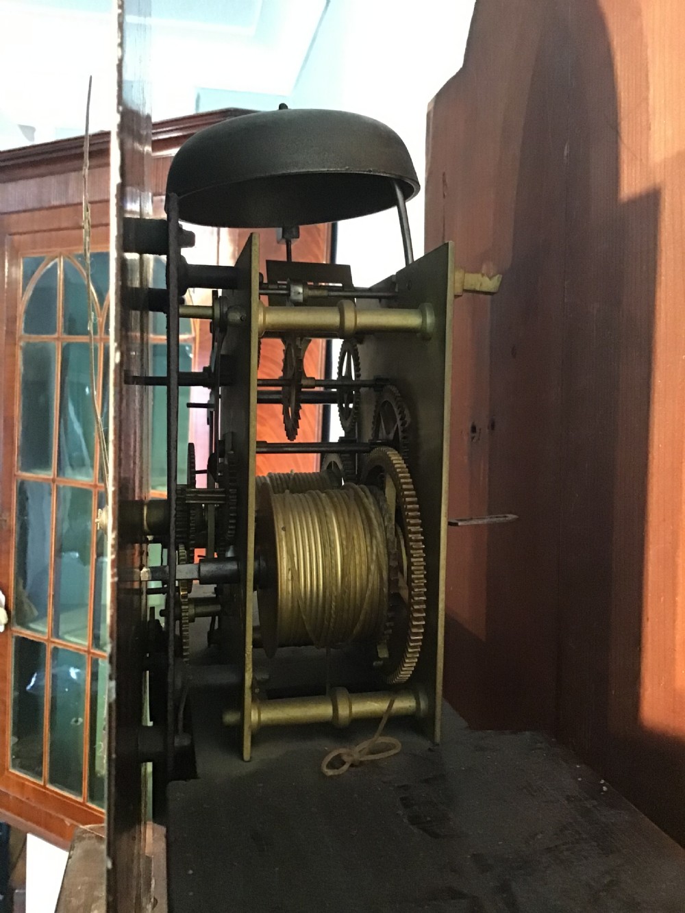 Antique mahogany longcase clock View VIII