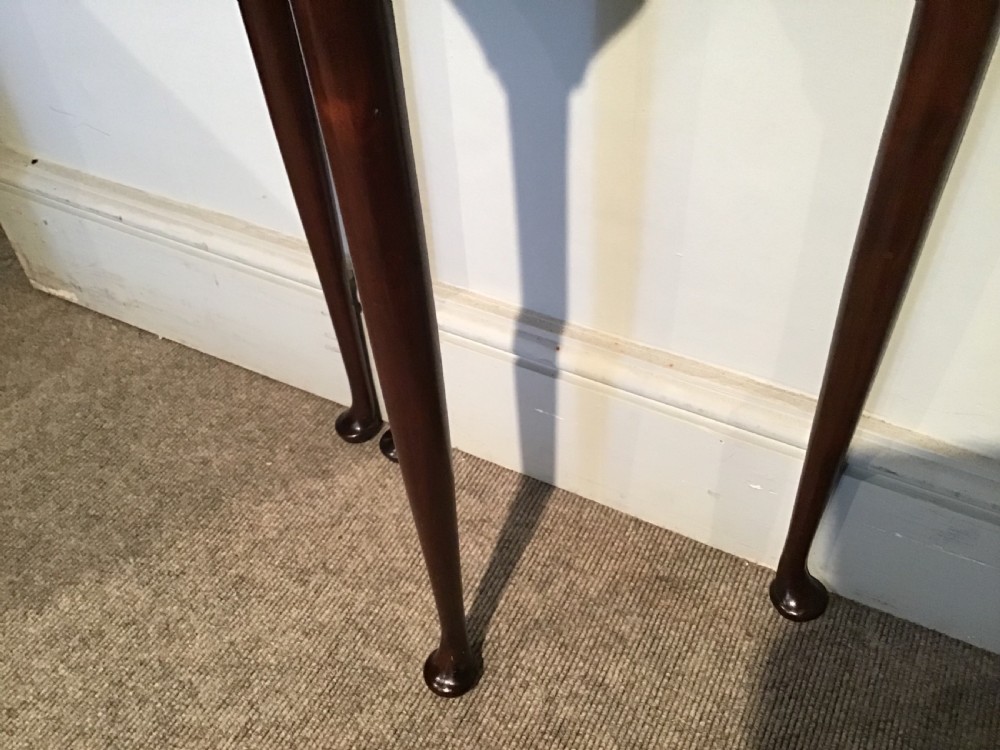 Antique mahogany demi lune table View V