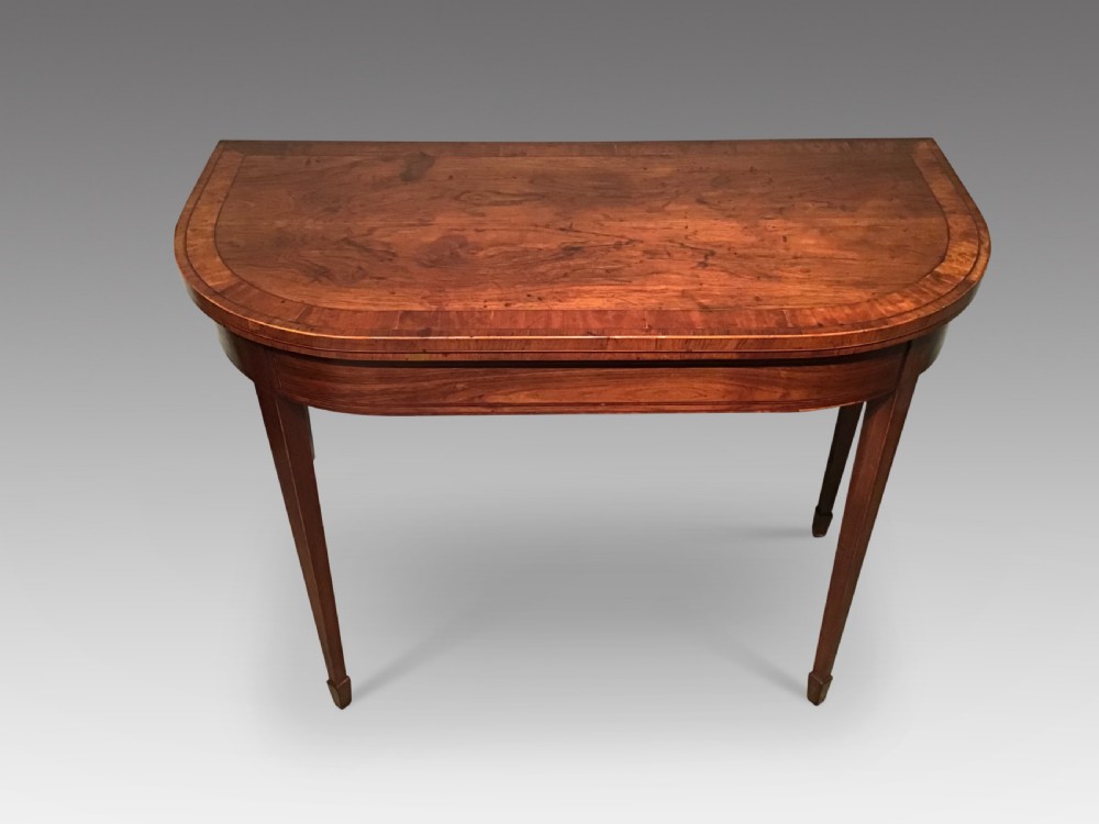 Georgian rosewood card table