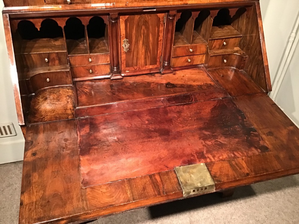 Georgian walnut bureau bookcase View VI