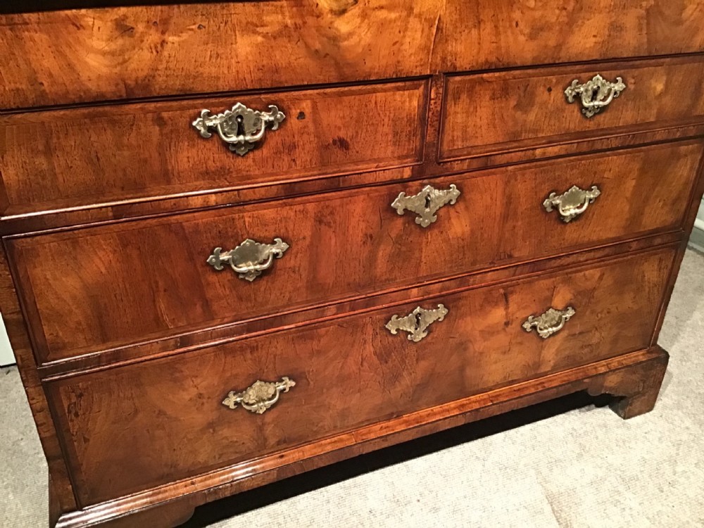 Georgian walnut bureau bookcase View VIII