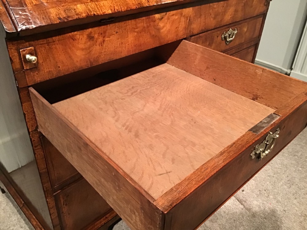 Georgian walnut bureau bookcase View IX