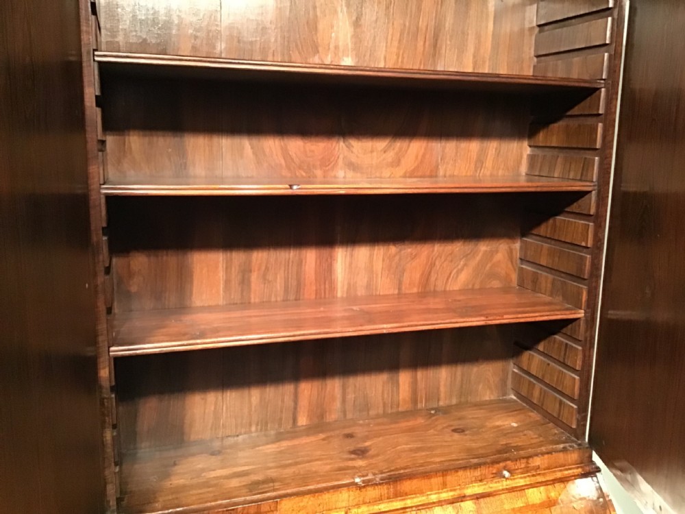 Georgian walnut bureau bookcase View XI