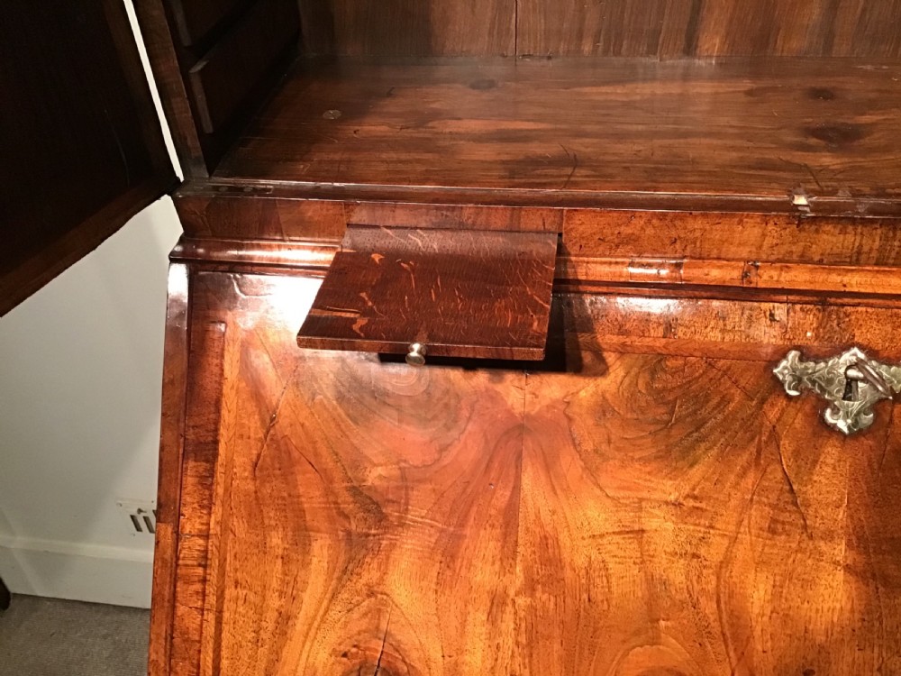 Georgian walnut bureau bookcase View XII