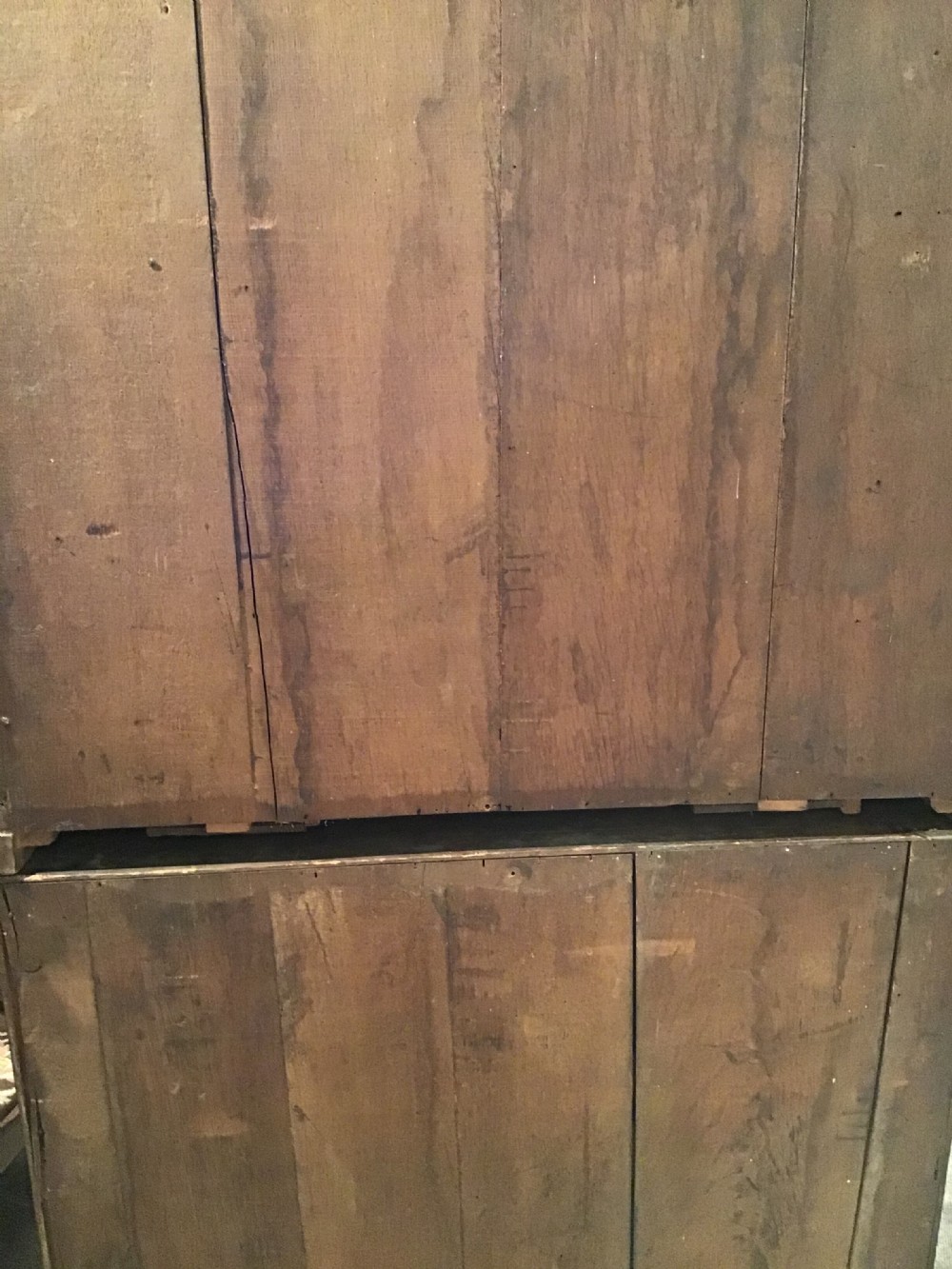 Georgian walnut bureau bookcase View XIII