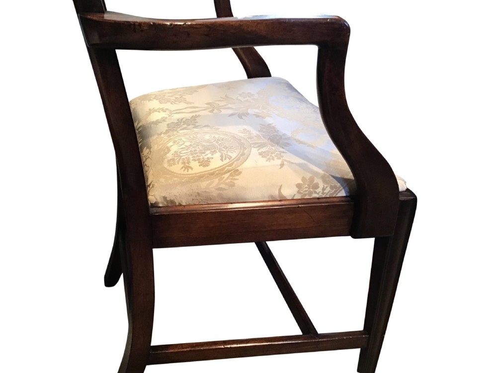 Pair of Georgian mahogany elbow chairs View III