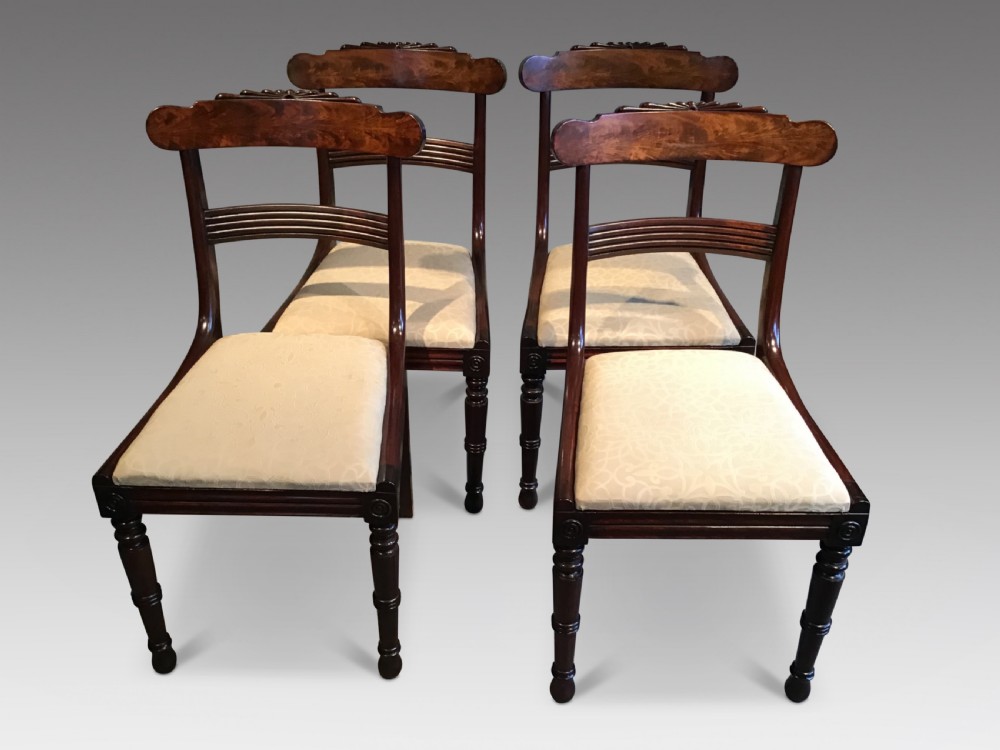 Set of four Regency chairs