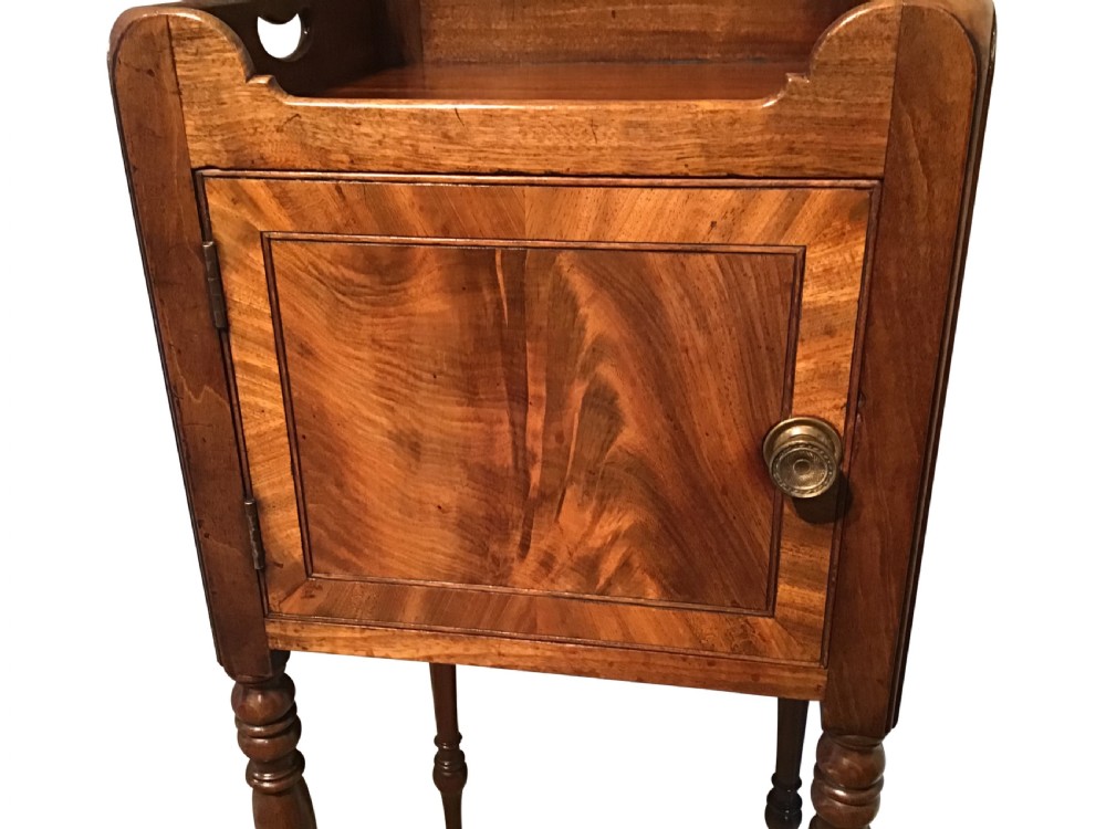 Antique mahogany bedside cabinet View III