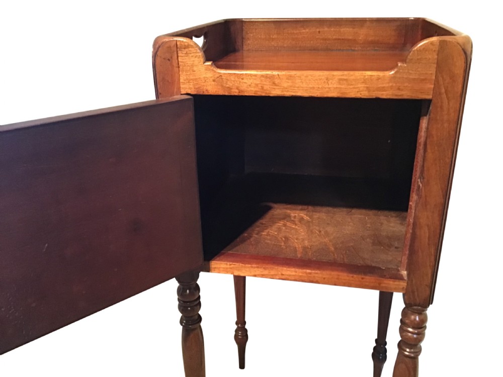 Antique mahogany bedside cabinet View V