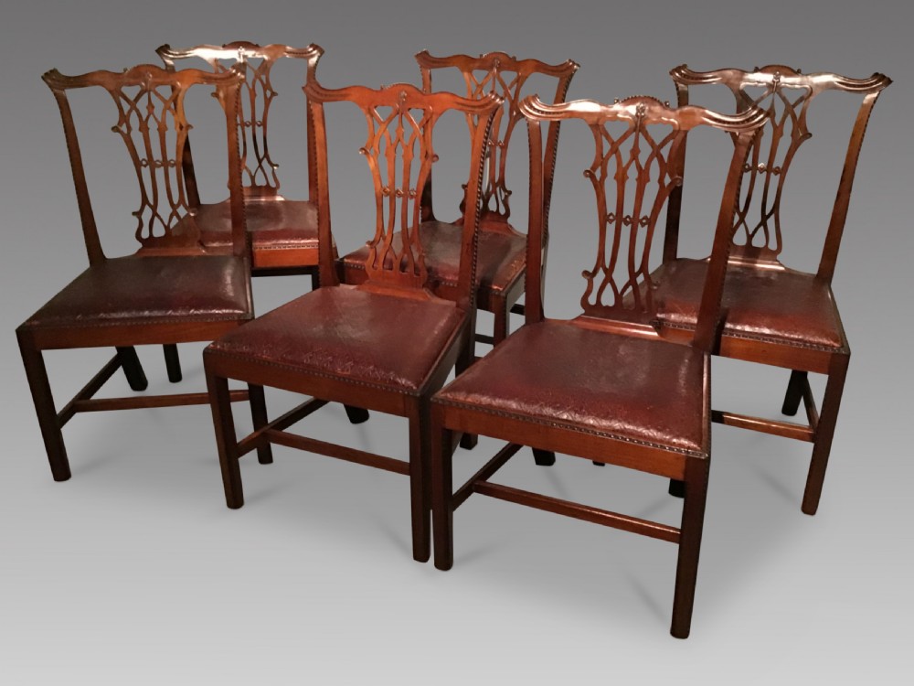 Set of six antique chairs