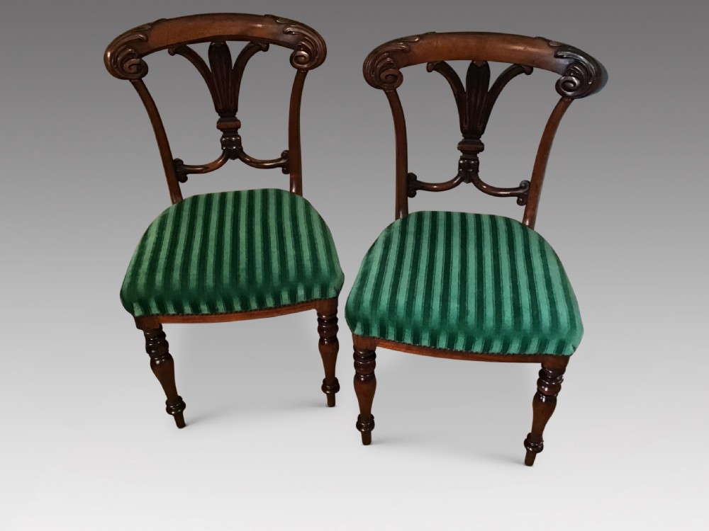 Pair of antique side chairs