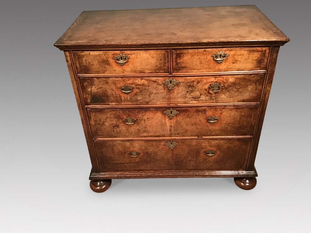 Antique walnut chest of drawers 