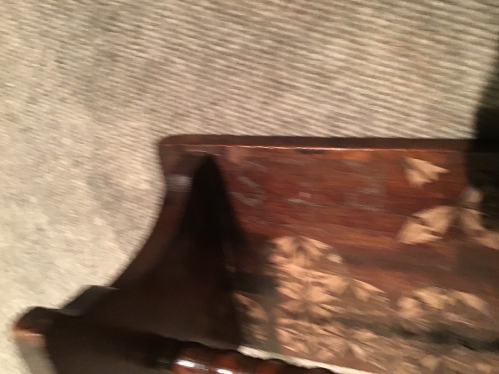Antique chip carved stool View V