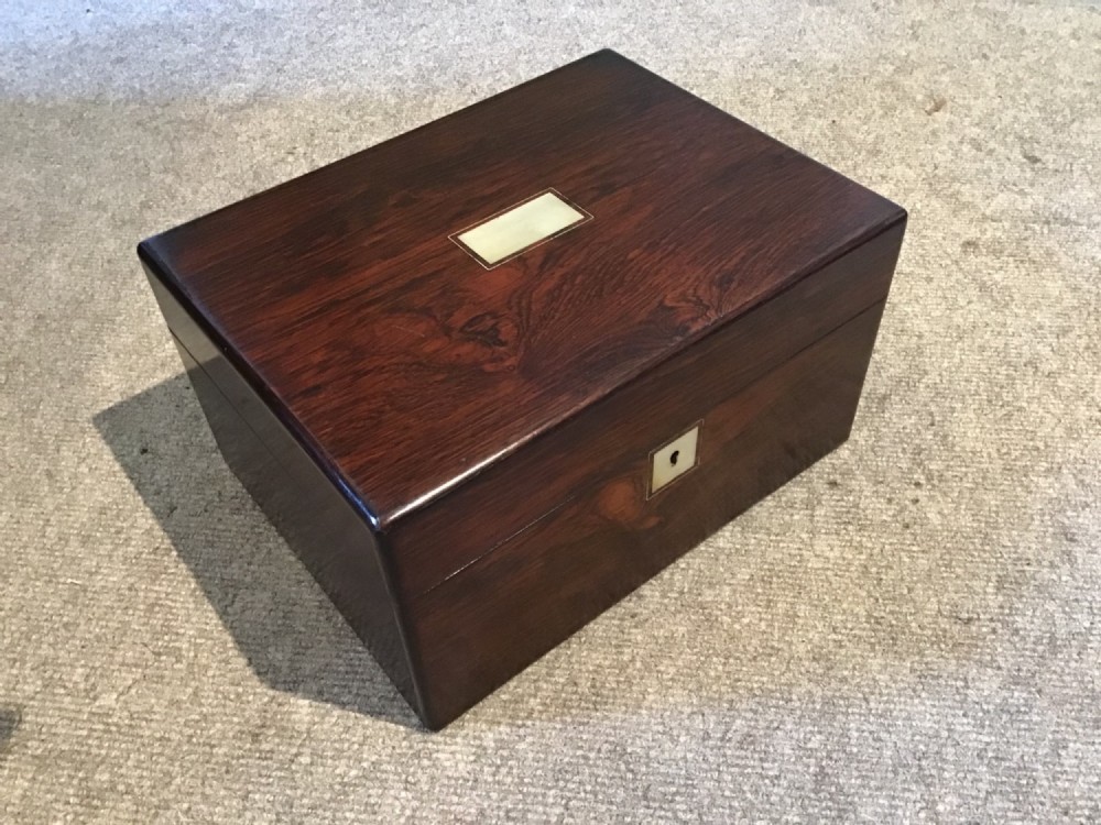Victorian rosewood dressing box 