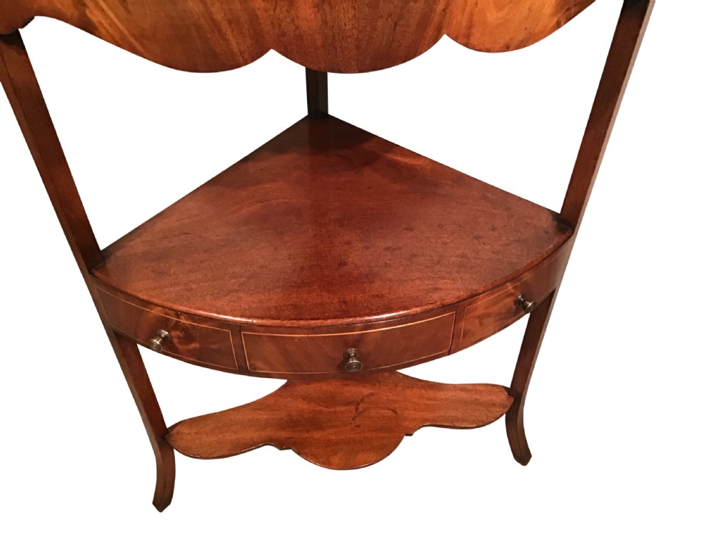 Georgian mahogany corner washstand View III