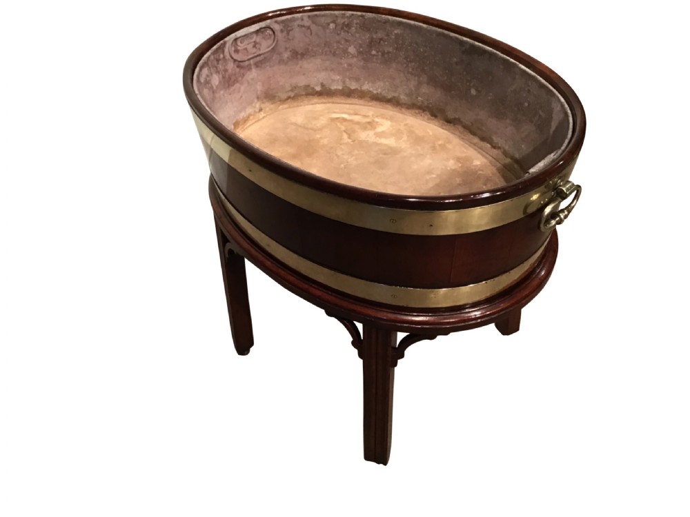 Antique mahogany wine cooler View II