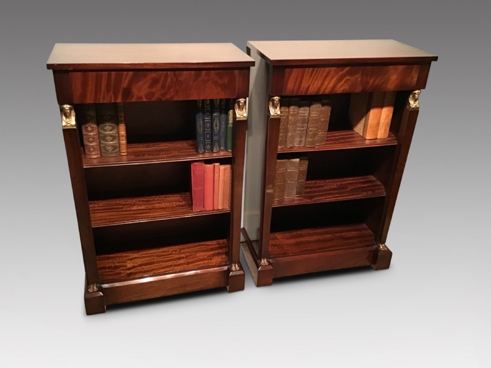 Pair of mahogany bookcases