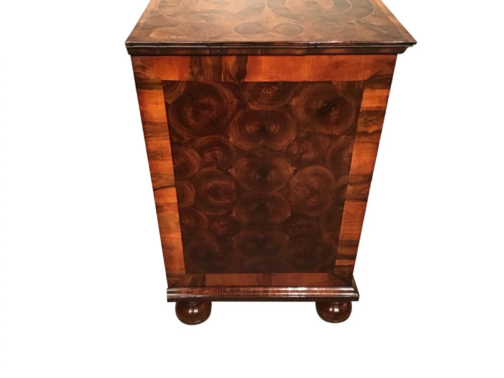 Antique oyster veneered chest of drawers View V