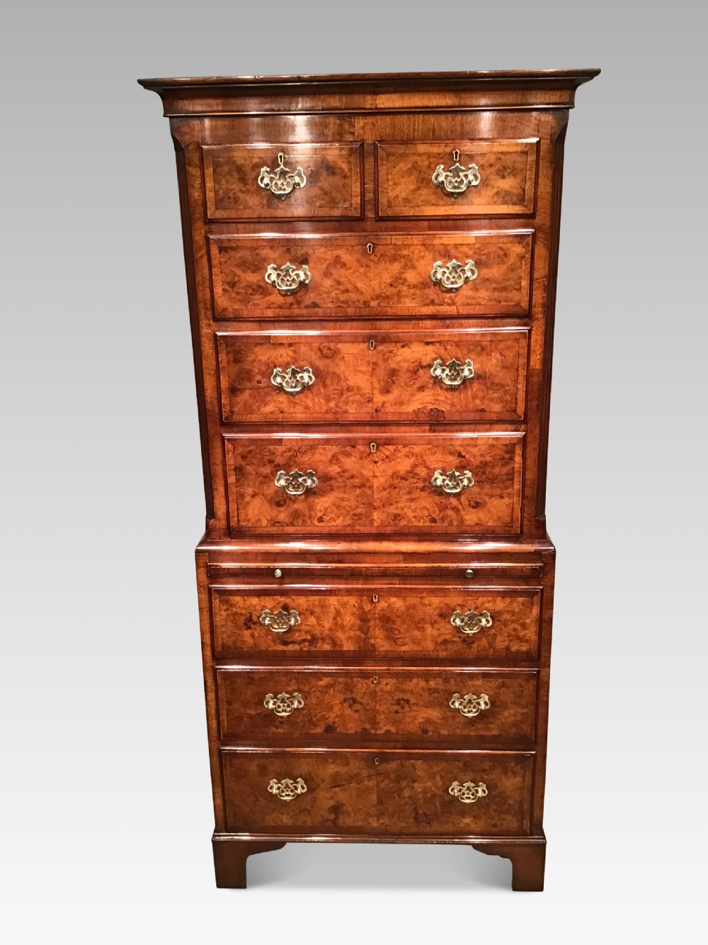 Antique walnut chest on chest